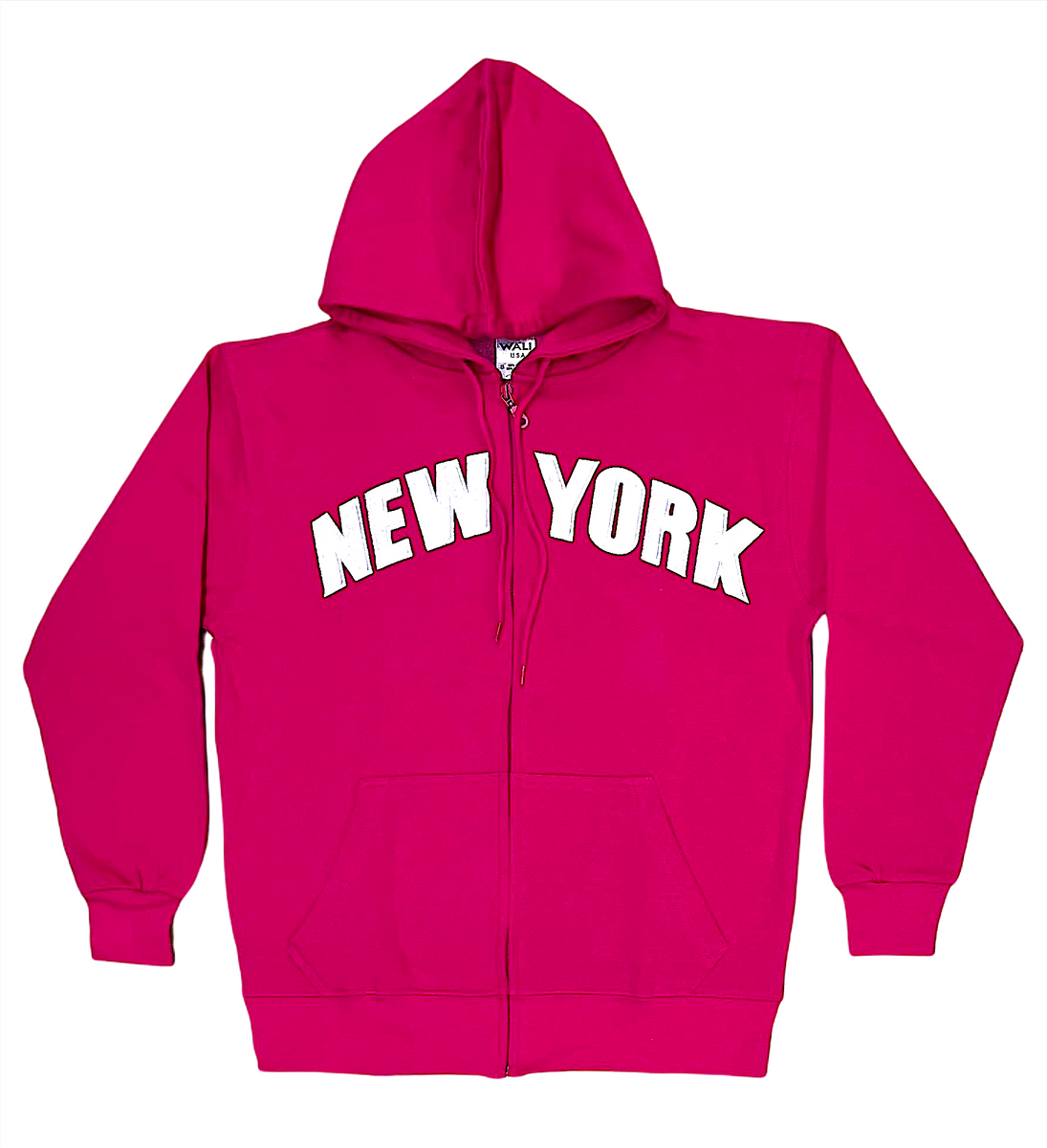 New York Premium Quality Embroidery Hoodie With Full Zipper 