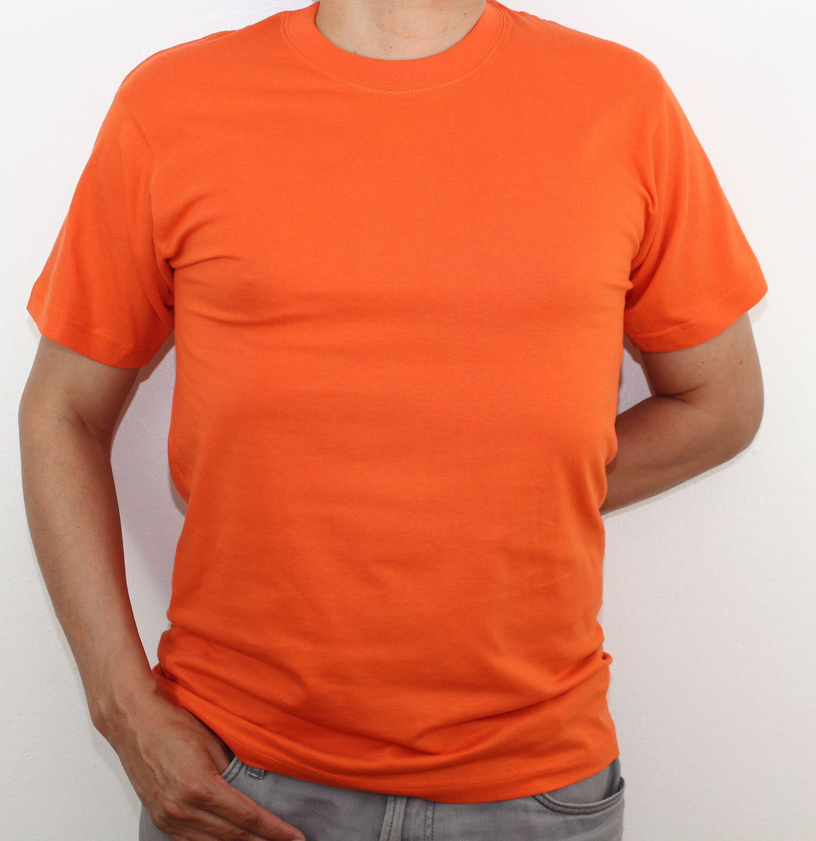 Solid: Yellow Round Neck T-Shirt