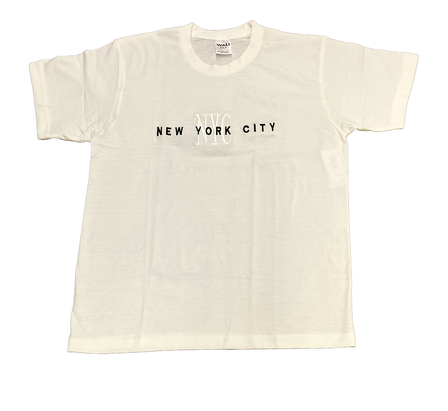 Adult Crew Neck T-Shirt Embroidered with ''NYC''