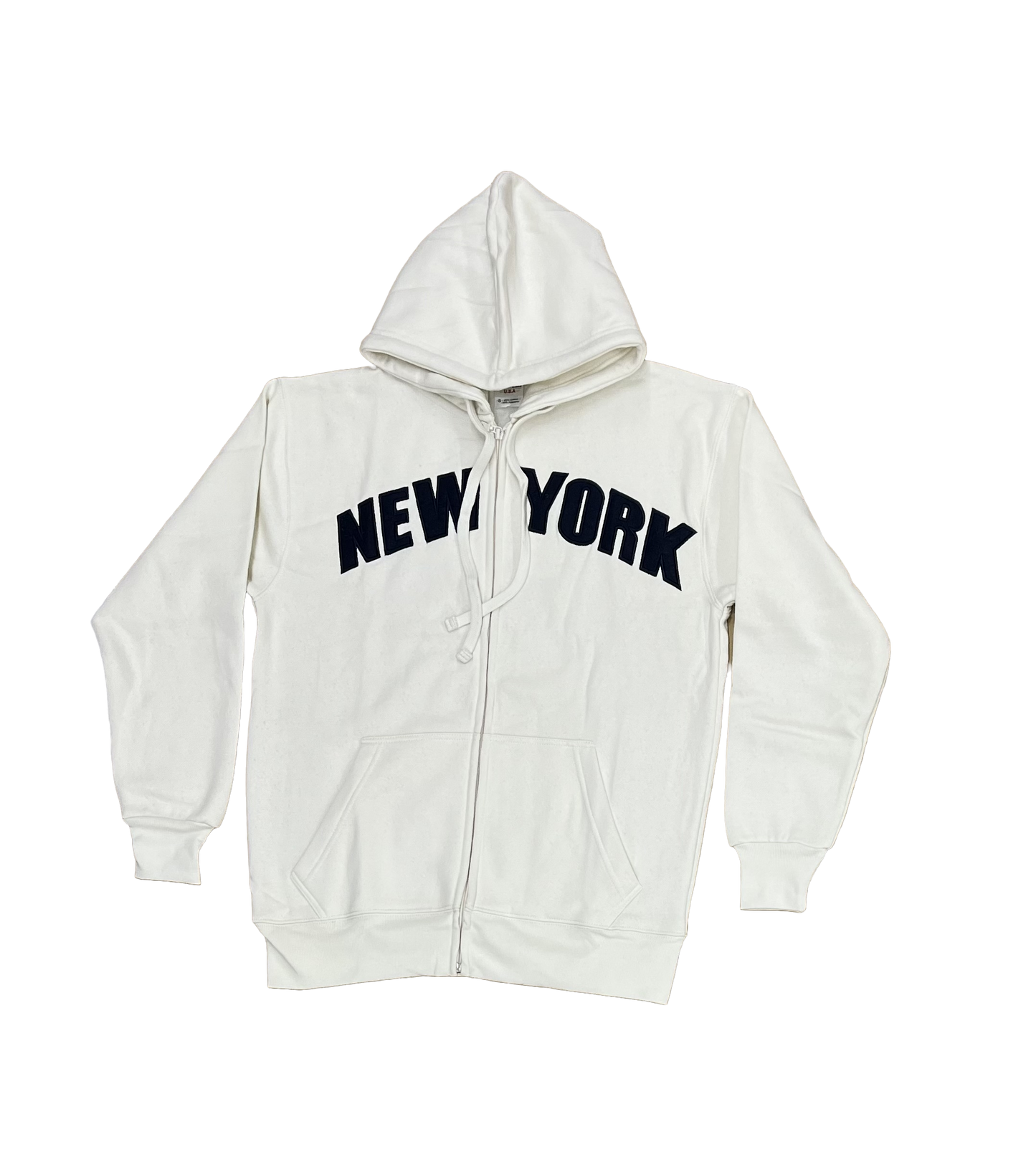 Adult Zipper Hoodies Embroidered with "NEW YORK"