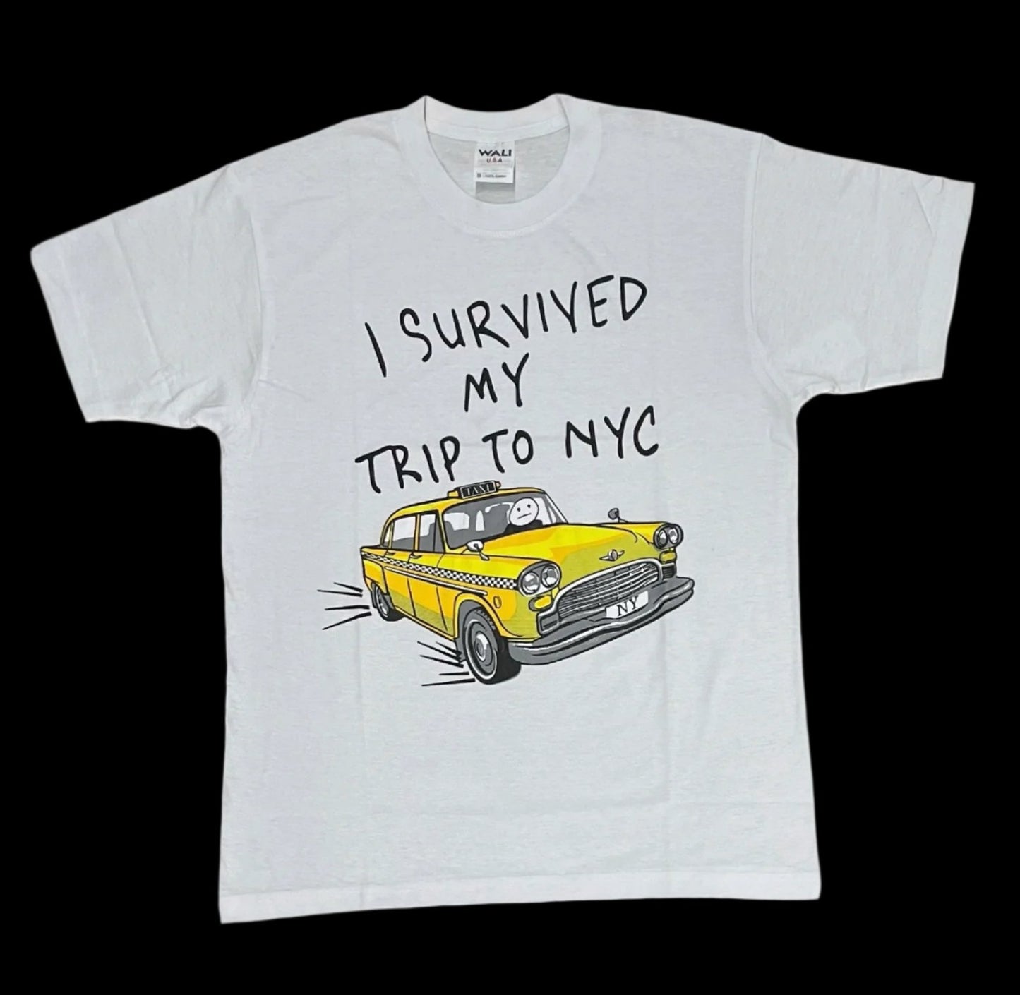 Adult T.Shirt With "I SURVIVED MY TRIP TO NYC" Screen Print