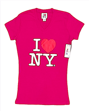 Load image into Gallery viewer, Ladies V.Neck I ❤️ NY T.Shirt