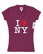 Load image into Gallery viewer, Ladies V.Neck I ❤️ NY T.Shirt