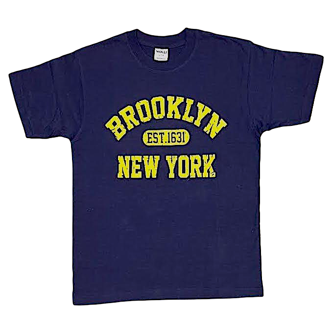 Adult T.Shirt With "BROOKLYN 1631 NEW YORK" Screen Print