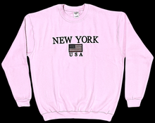 Load image into Gallery viewer, Adult Sweat-Shirt Embroidered with &quot;NEW YORK US FLAG&quot;