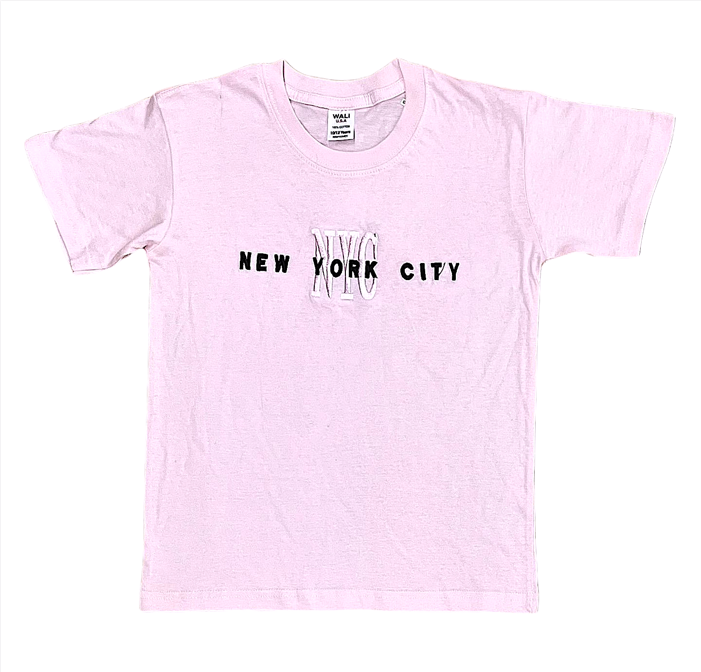 Kids Crew Neck T-Shirt Embroidered with ''NYC''