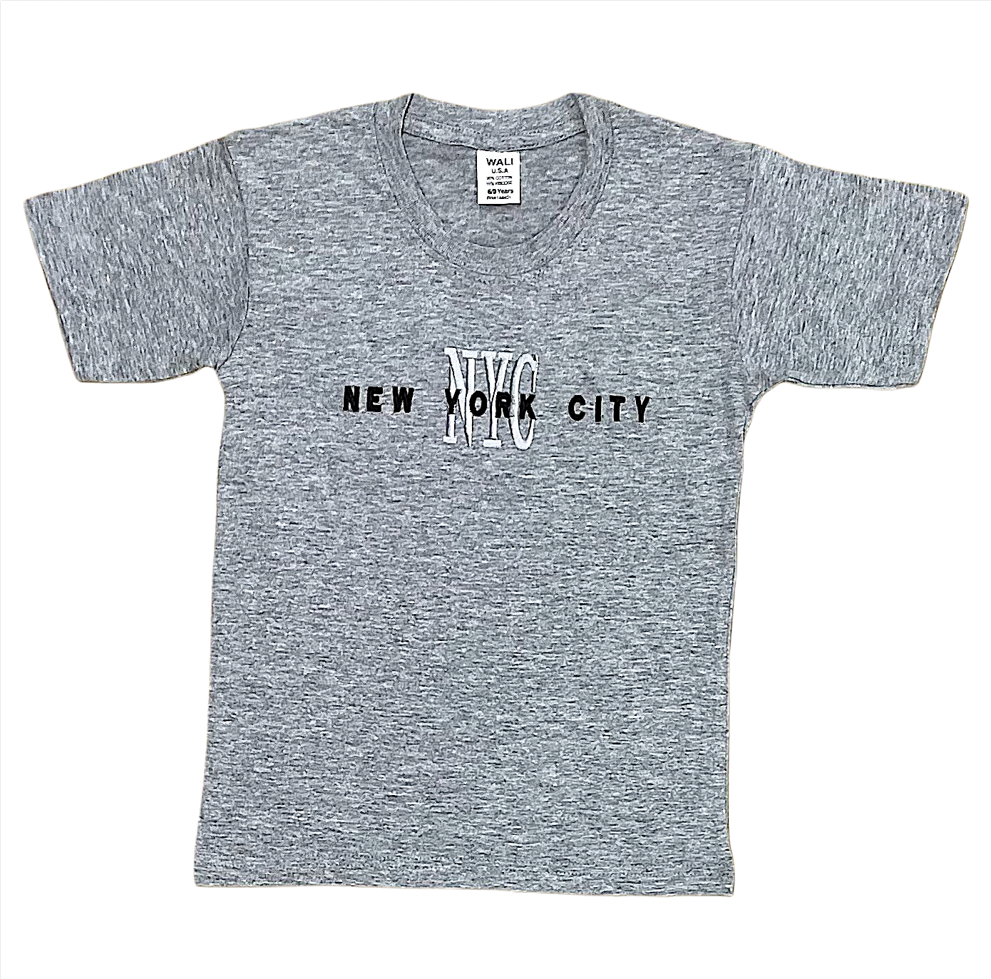 Kids Crew Neck T-Shirt Embroidered with ''NYC''