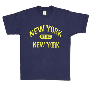 Adult T.Shirt With "NEW YORK EST.1664 NEW YORK" Screen Print
