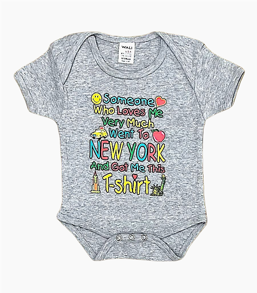 Baby onesies with "Someone Who Loves Me" Screen Print