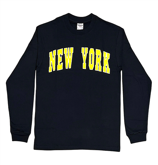 Adult Long Sleeves T.Shirt with NEW YORK" Screen Print