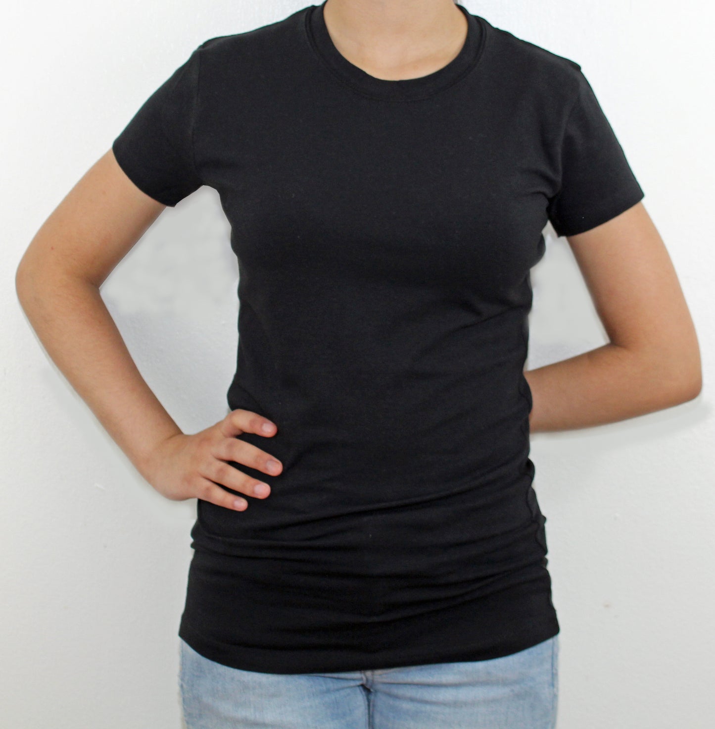 Ladies Crew Neck Plain T-Shirt