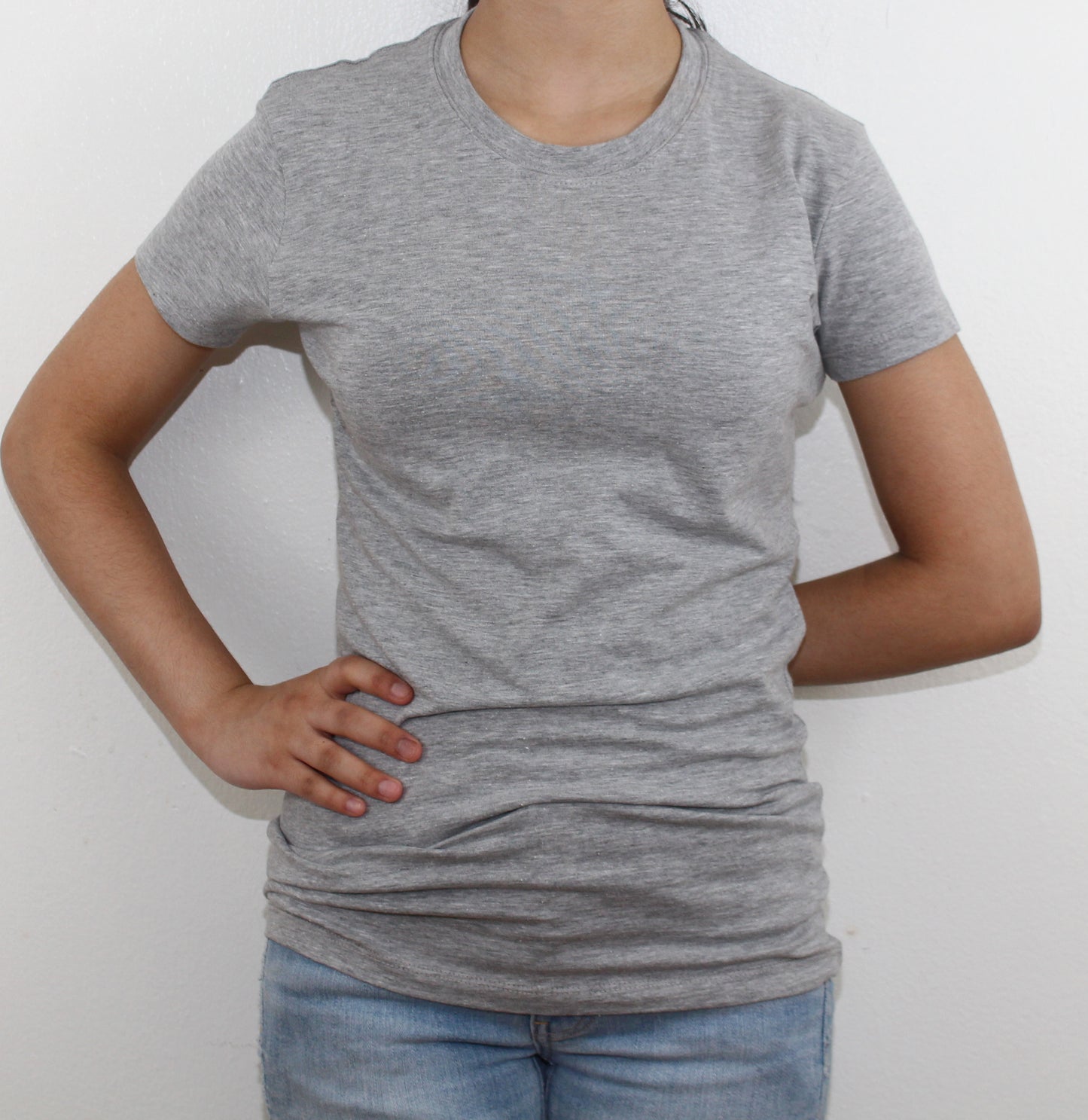 Ladies Crew Neck Plain T-Shirt