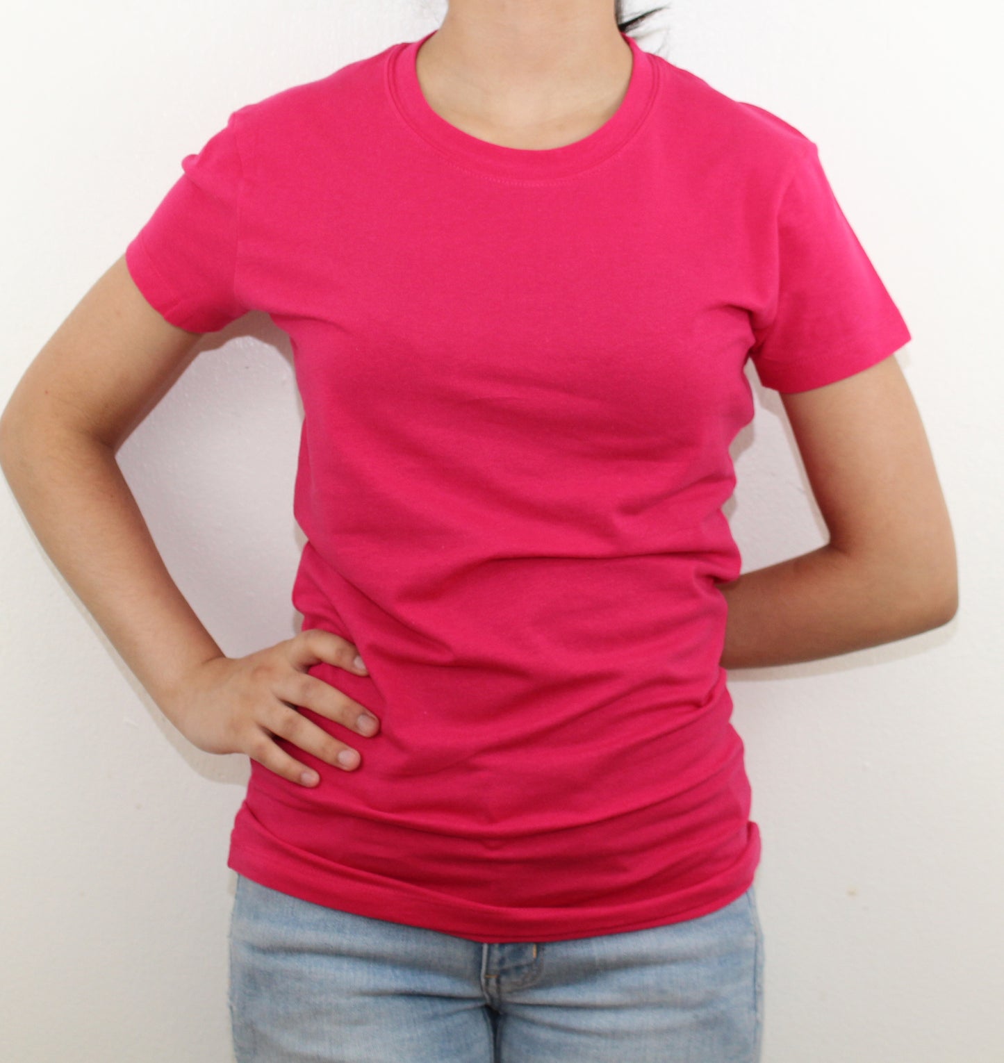 Ladies Crew Neck Plain T-Shirt