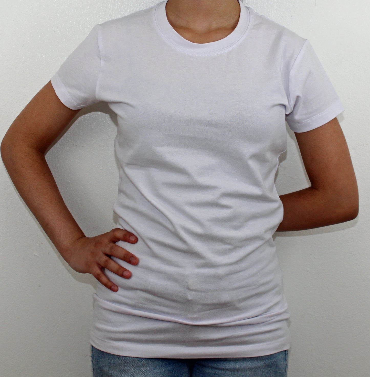 Ladies Crew Neck Plain T-Shirt