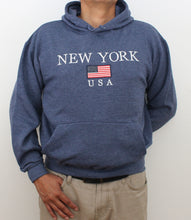 Load image into Gallery viewer, Adult Hoodies Embroidered with &quot;NEW YORK U.S FLAG&quot;