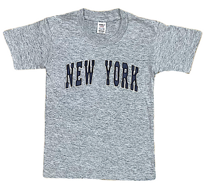 Kids Crew Neck T.Shirt with Classic "NEW YORK" Screen Print