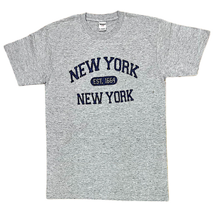 Adult T.Shirt With "NEW YORK EST.1664 NEW YORK" Screen Print