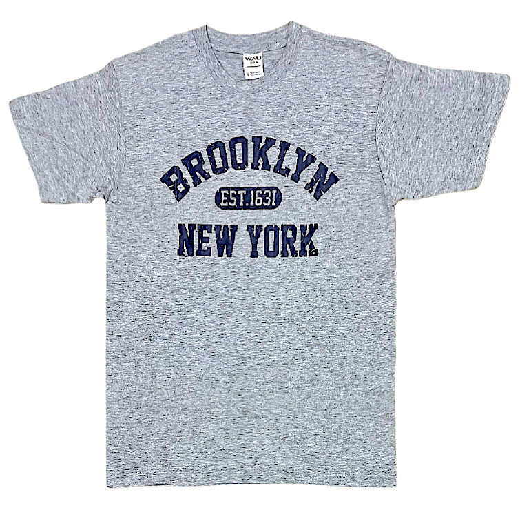 Adult T.Shirt With "BROOKLYN 1631 NEW YORK" Screen Print