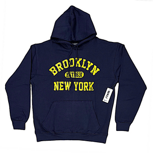 Adult Hoodies With "BROOKLYN EST. 1631 NEW YORK" Screen Print