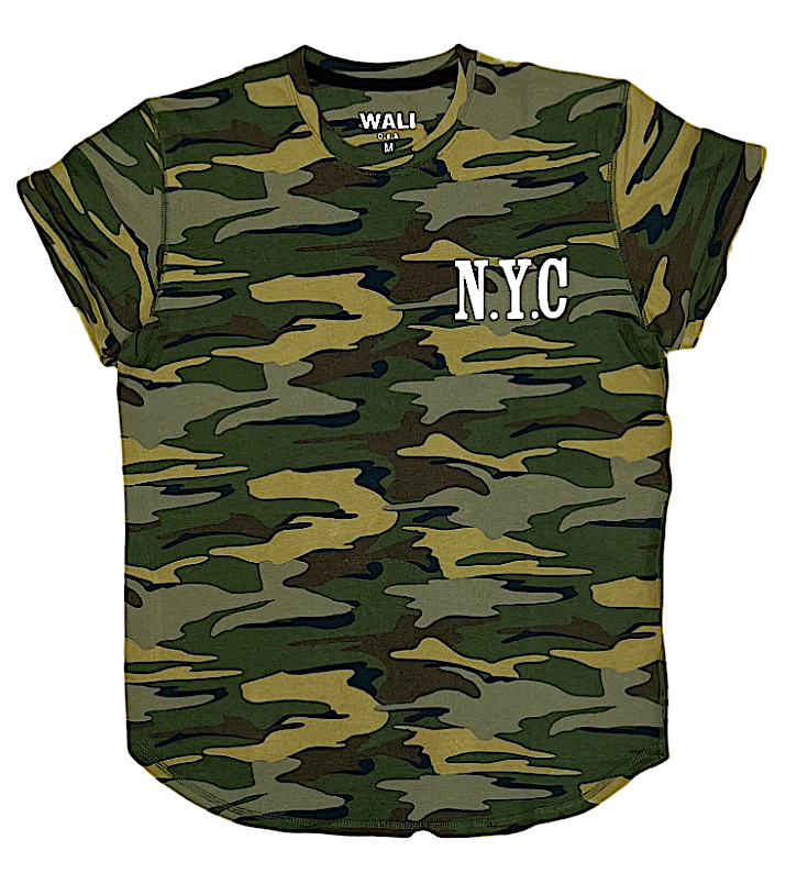 Adult Camouflage T.Shirt With "NYC" Screen Print