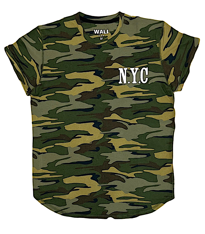 Adult Camouflage T.Shirt With NYC Screen Print