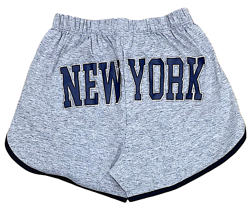 Ladies Shorts With "NEW YORK" Screen Print