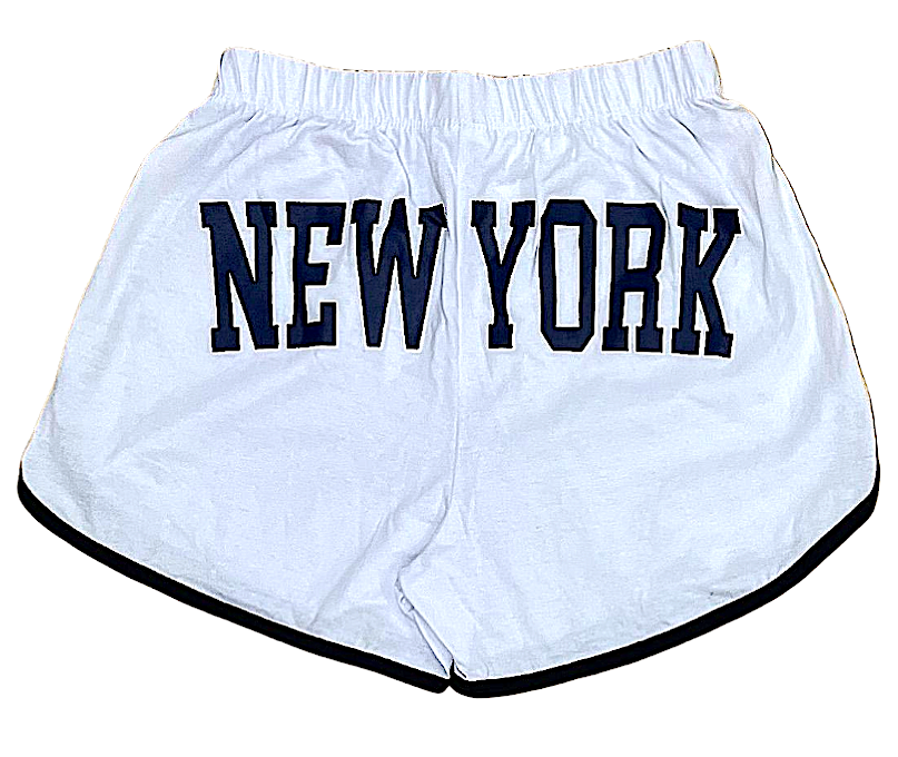 Ladies Shorts With "NEW YORK" Screen Print