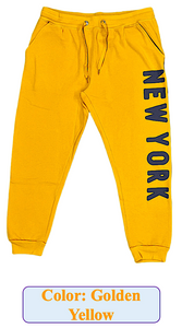 Adult Fleece SweatPants With ''NewYork'' Screen Print