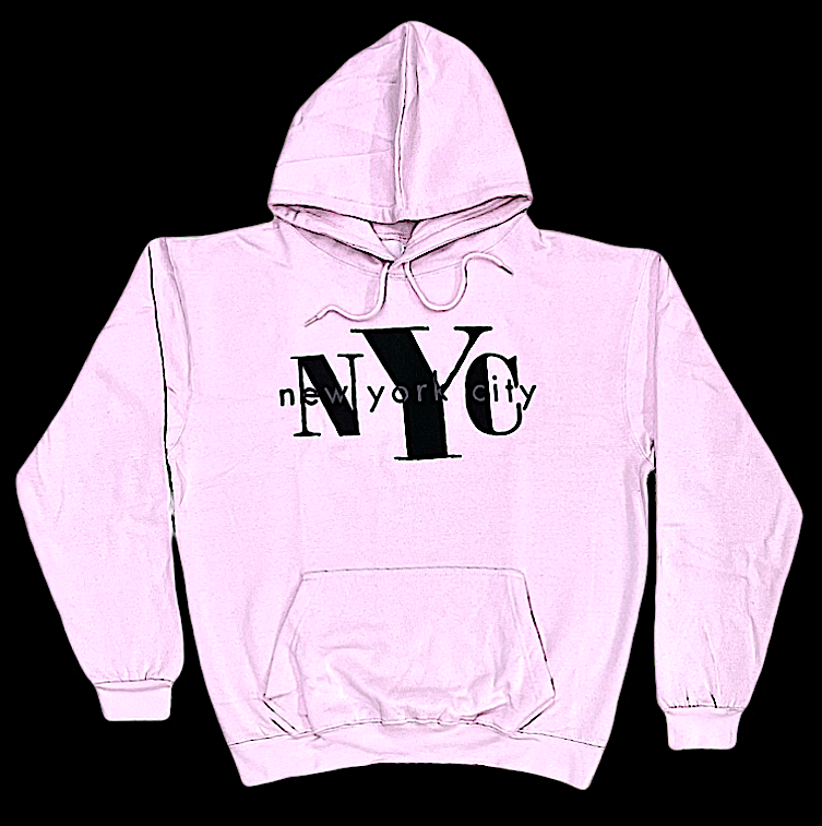 Adult Pullover Hoodies With "NYC" Screen Print