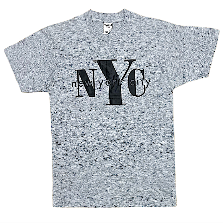 Adult Crew Neck T.Shirt With "NYC" Screen Print