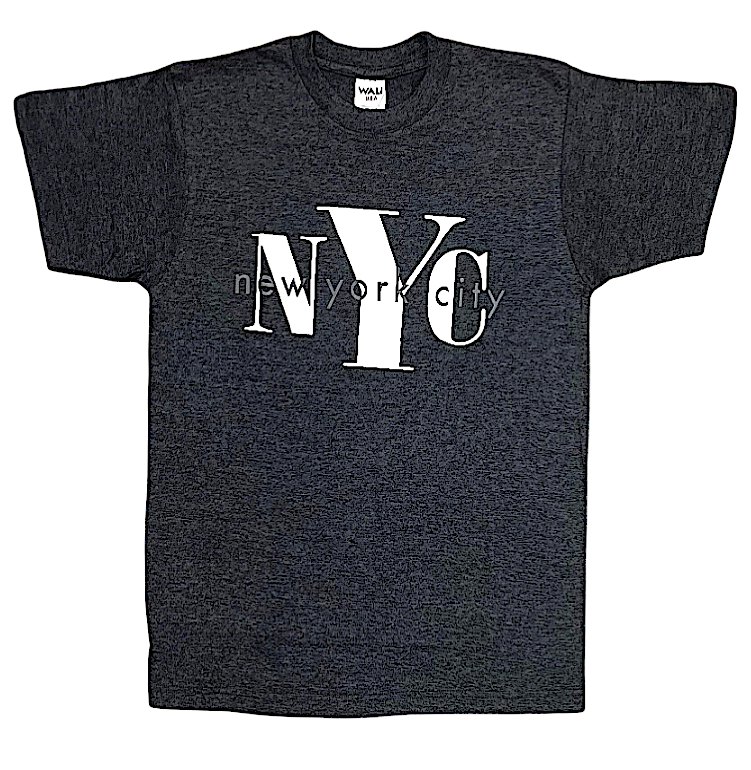 Adult Crew Neck T.Shirt With "NYC" Screen Print