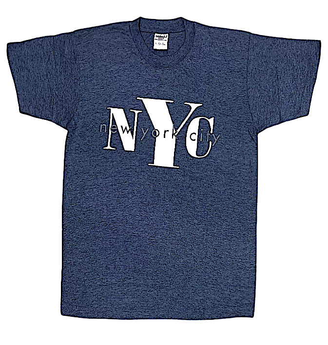 Adult Crew Neck T.Shirt With "NYC" Screen Print